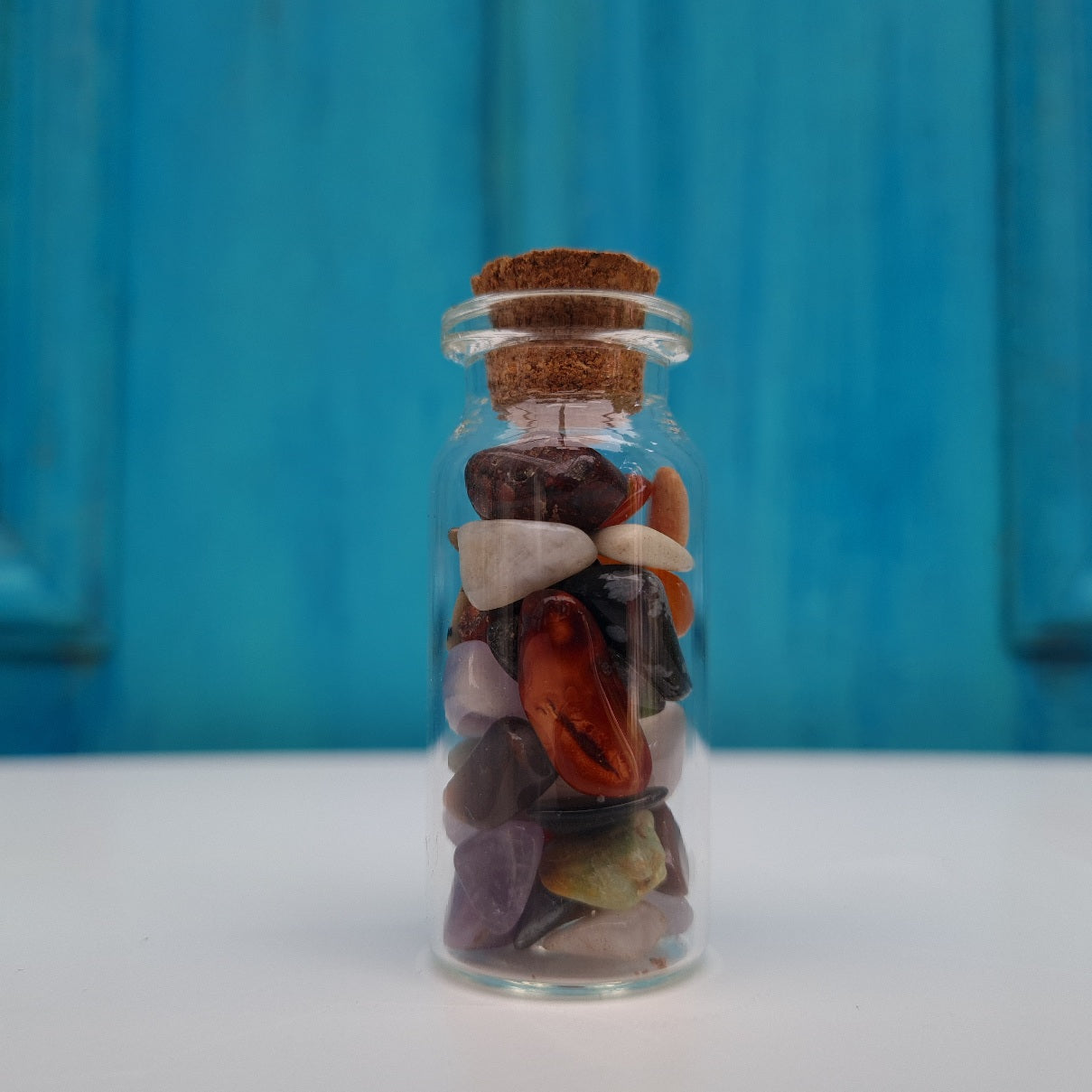 Gelukspotje met een mix aan kristallen steentjes