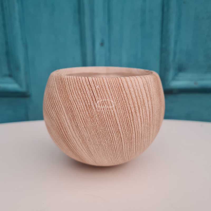 Keramisch magneetpotje in woodlook donkere kleur