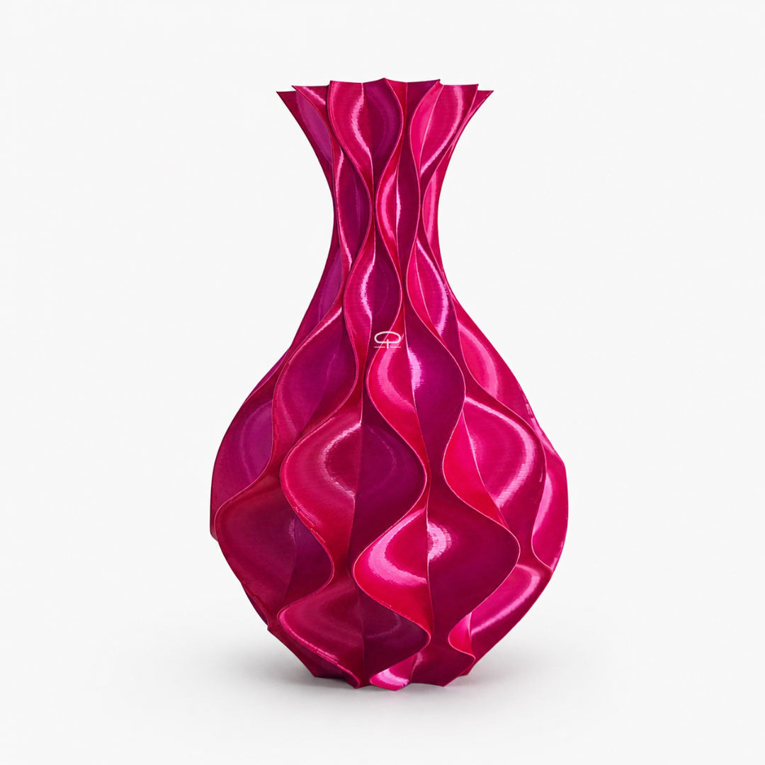sinus vaas 25 cm hoog rood goud 2