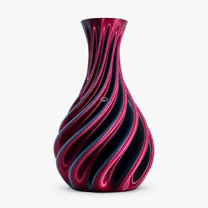 Twister 3D Geprinte Vaas 25 Emerald Athens rood blauw - 3d geprinte vaas 100% waterdicht