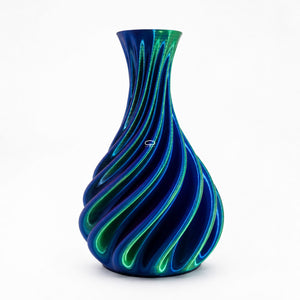 Twister 3D Geprinte Vaas 25 paars rood blauw - 3d geprinte vaas 100% waterdicht