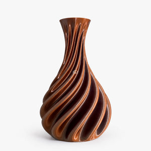 Twister 3D Geprinte Vaas 25 Emerald Athens goud - 3d geprinte vaas 100% waterdicht