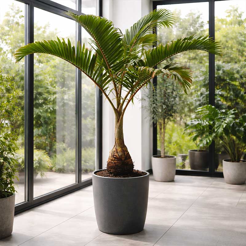 Semillas de palma de botella (hyophorbe lagenicaulis)