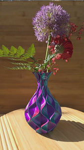 Unieke luxe vazen - 3d geprinte vazen 100% waterdicht. Met mooie bloem deco - video