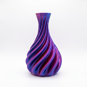 Twister 3D Geprinte Vaas 25 paars rood blauw - 3d geprinte vaas 100% waterdicht
