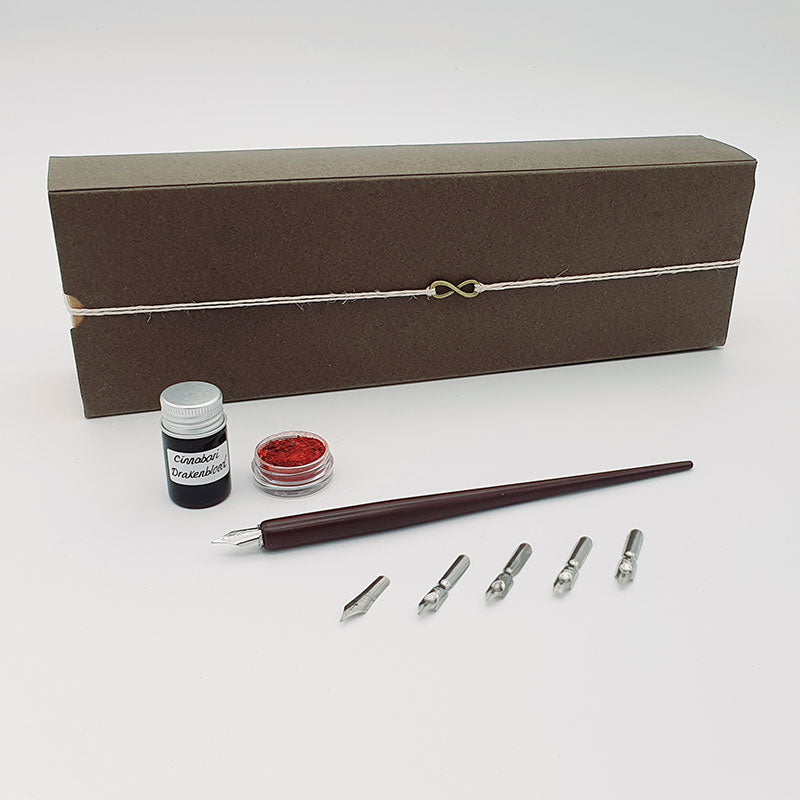 Dracaena Cinnabari Drakenbloed schrijf set- bruin | www.drakenbloedboom.com